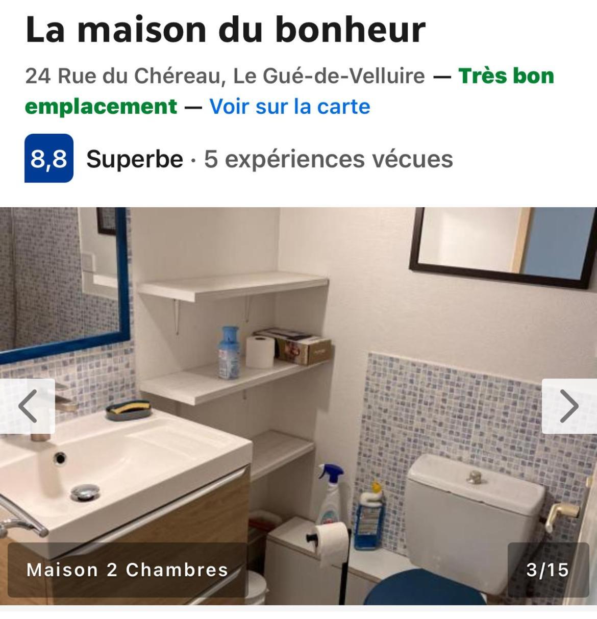 La Maison Du Bonheur Le Gué-de-Velluire Eksteriør bilde