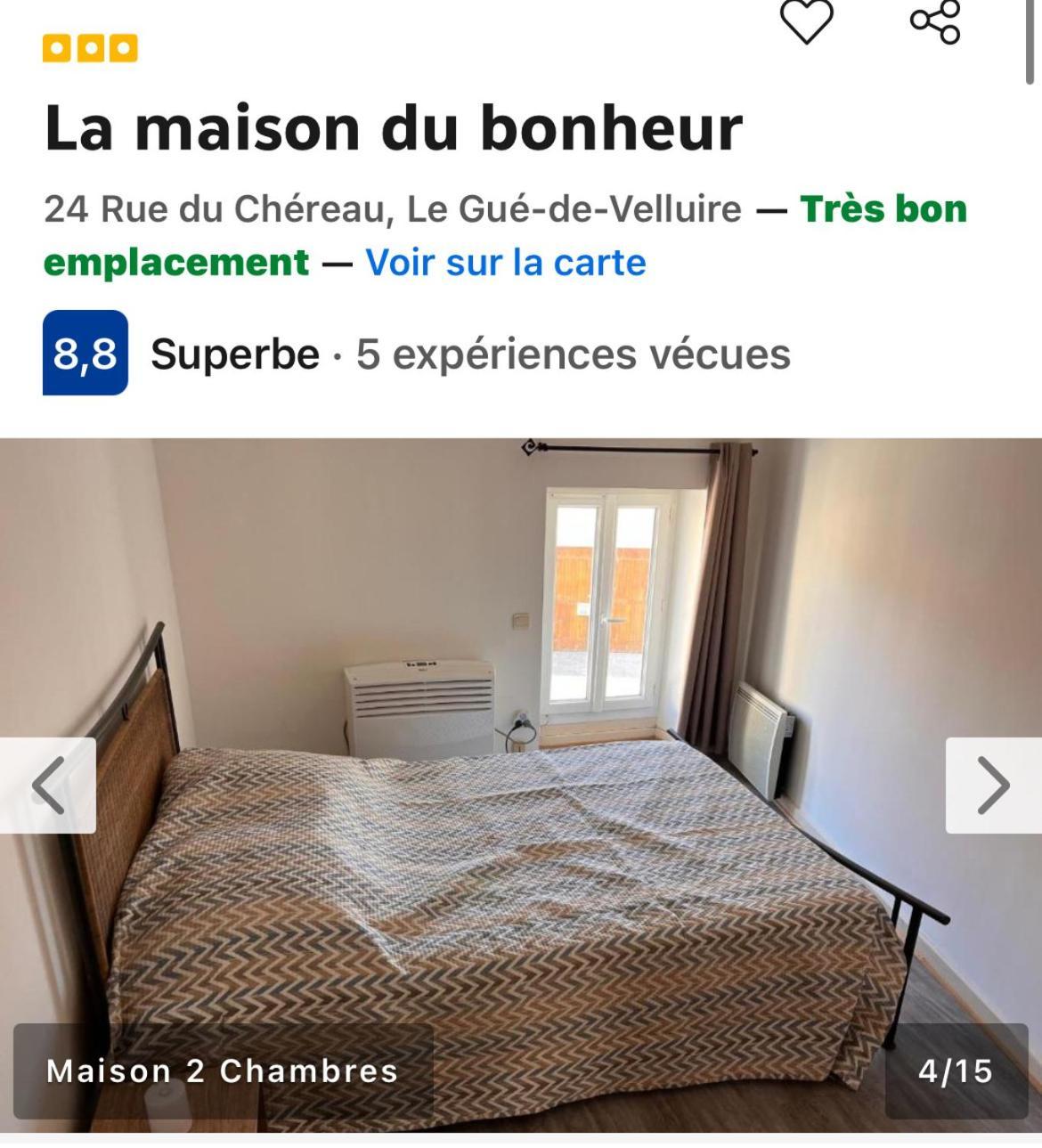 La Maison Du Bonheur Le Gué-de-Velluire Eksteriør bilde