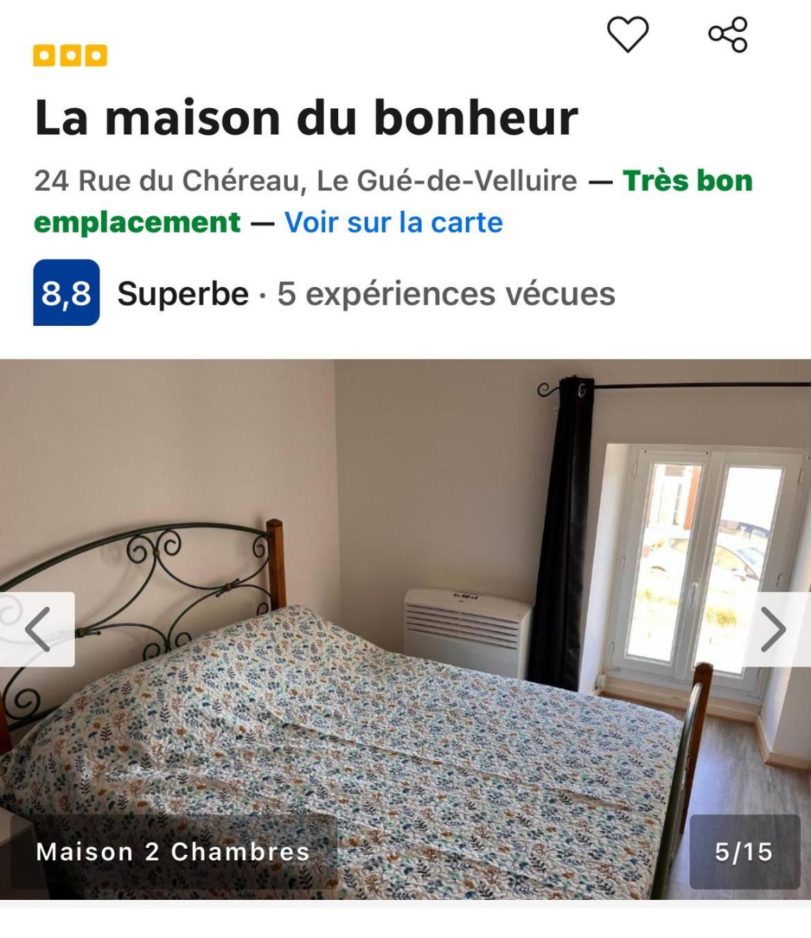 La Maison Du Bonheur Le Gué-de-Velluire Eksteriør bilde