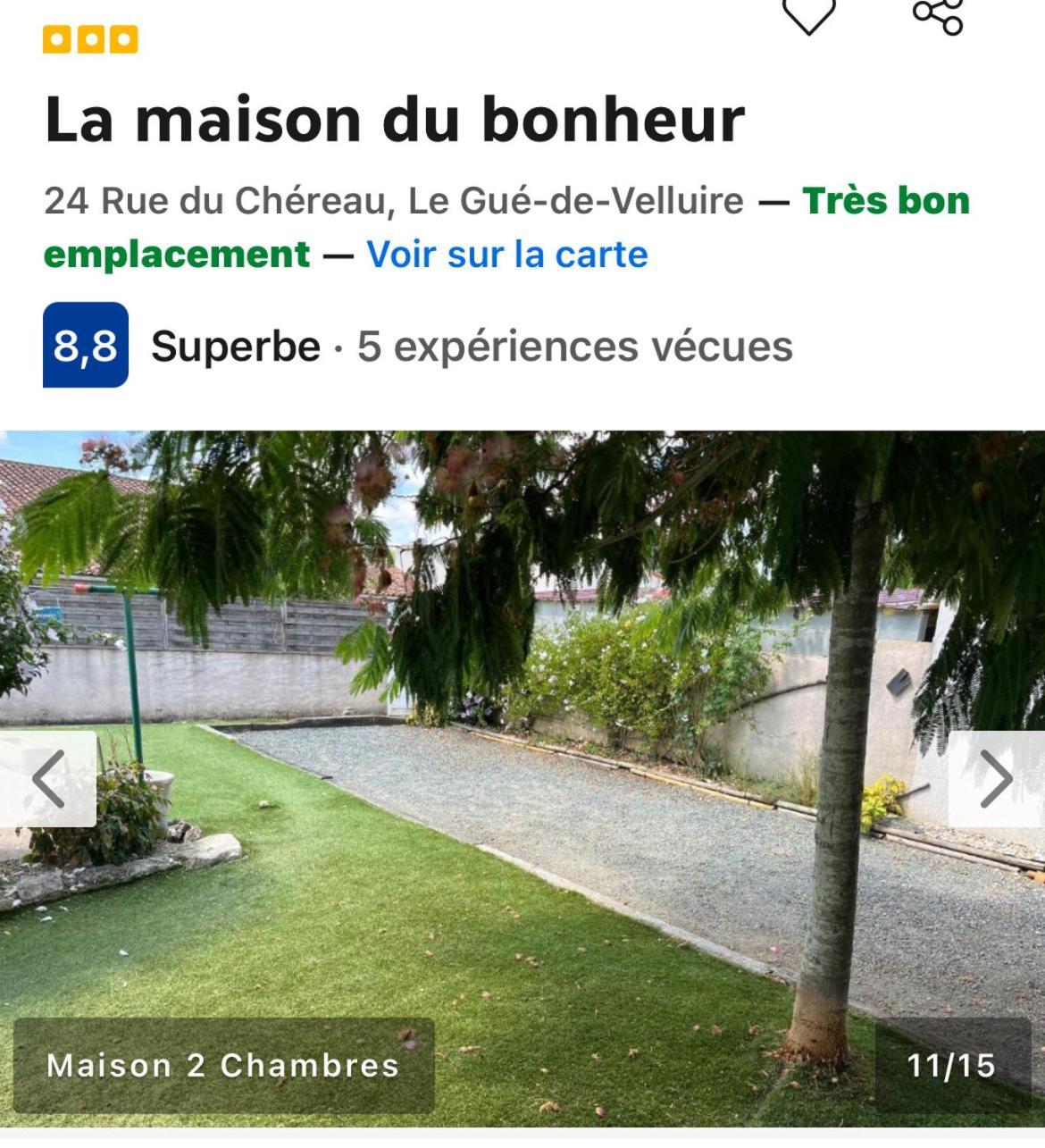 La Maison Du Bonheur Le Gué-de-Velluire Eksteriør bilde
