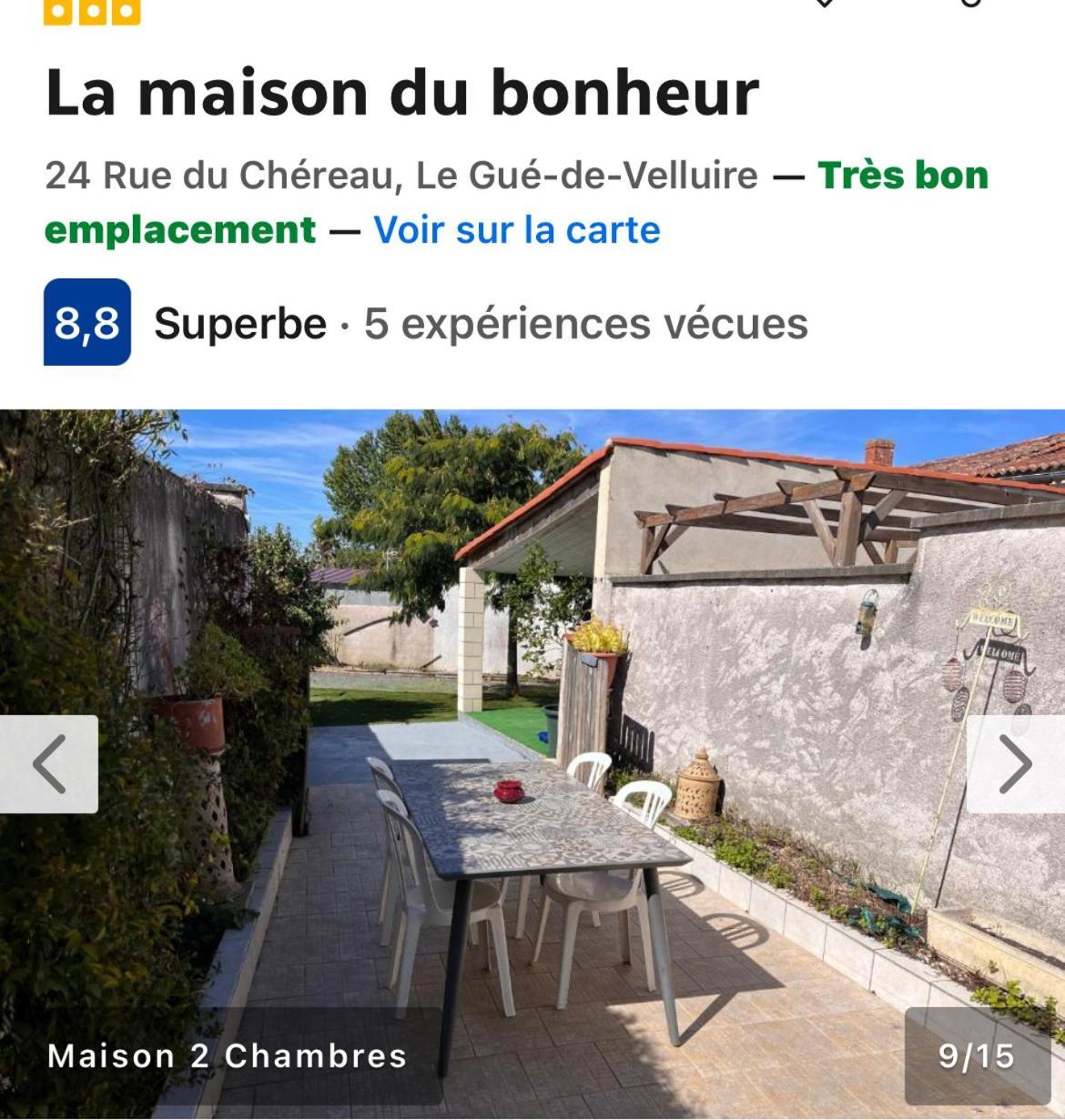 La Maison Du Bonheur Le Gué-de-Velluire Eksteriør bilde